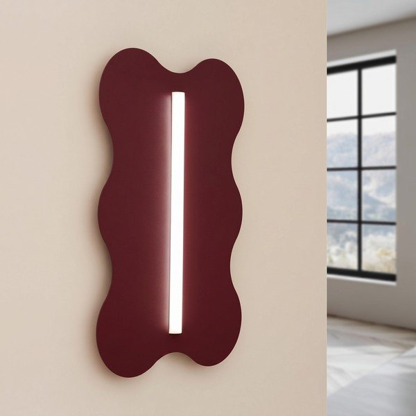 Bordo spalvos iš metalo sieninė lempa KLOVER – Thoro-image-1