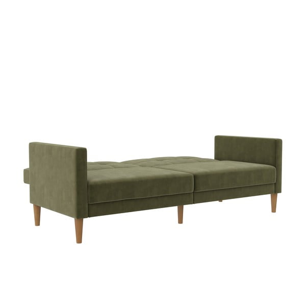Iš velveto sulankstoma sofa žalios spalvos 207 cm Lilly – Støraa-image-4