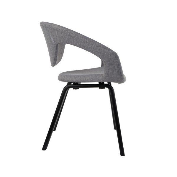 2 pilkų kėdžių su juodomis kojomis rinkinys "Zuiver Flexback-image-3