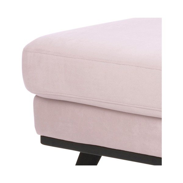 Rausvos spalvos aksomo sofa Actona Norwich, kampas kairėje-image-1