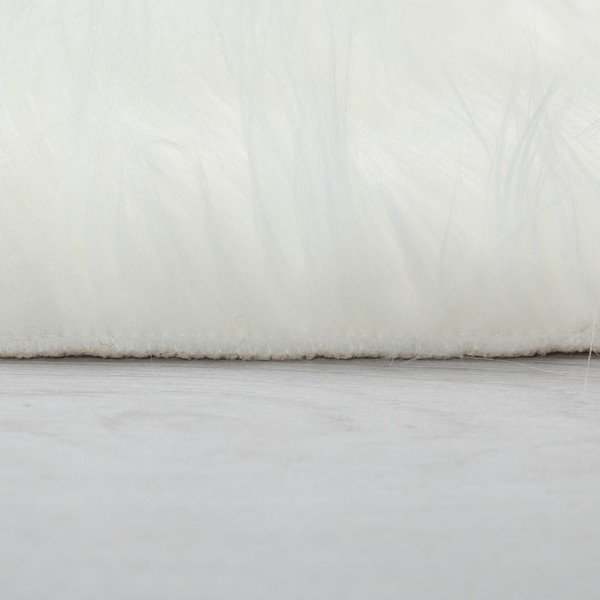 Baltos spalvos kilimas ø 120 cm Sheepskin - Flair Rugs-image-4