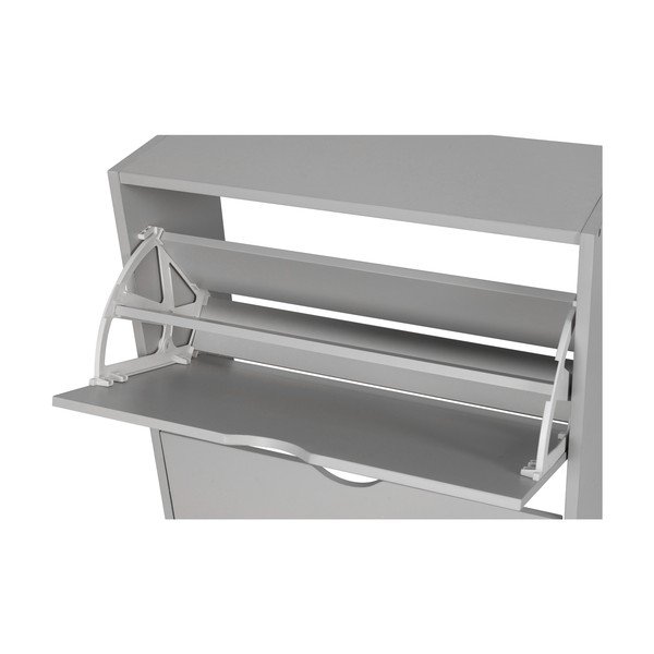 Pilkos spalvos atlenkiama spintelė batams 50x82x24 cm Stelo – Bonami Essentials-image-4