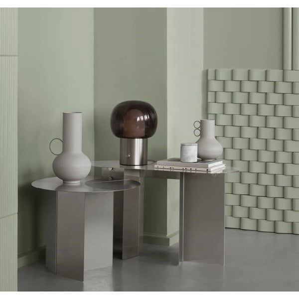 Iš nerūdijančio plieno apvalios formos šoninis stalas ø 50 cm Oru – Blomus-image-1