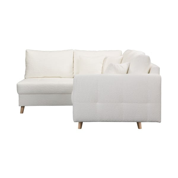 Kampinė sofa baltos spalvos iš boucle (su kairiuoju kampu) Ariella – Ropez-image-4