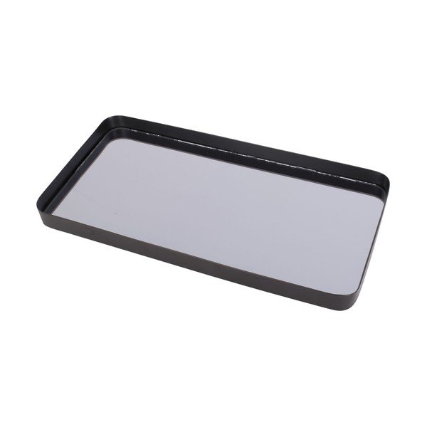 Juodas padėkliukas su tamsintu veidrodžiu PT LIVING Rectangle, plotis 20 cm-image-2