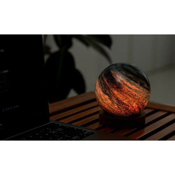 Tamsiai rudos spalvos/tamsios natūralios spalvos šviečianti dekoracija USB ø 12 cm Stellar Ocean – Gingko-image-3