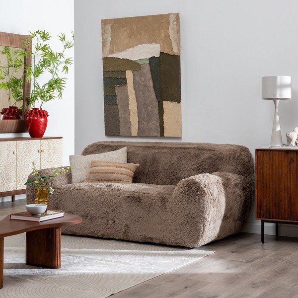 Rudos spalvos sofa 185 cm Teddy – Ixia-image-4