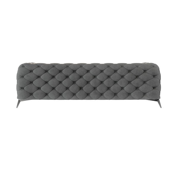 Pilkos spalvos iš velveto sofa 243 cm Chelsea – Ropez-image-2