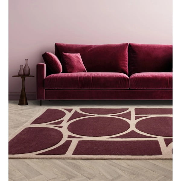 Iš vilnos kilimas tamsiai rudos spalvos 200x290 cm Metro Plum – Asiatic Carpets-image-3