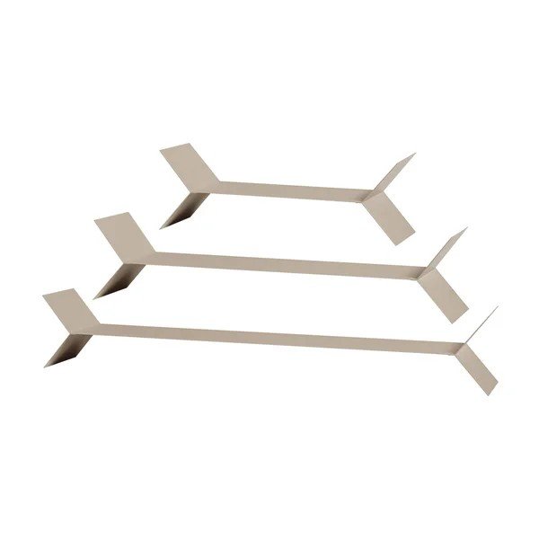 Smėlio spalvos iš metalo sieninės lentynos 3 vnt. 80 cm Lorin – WOOOD-image-4