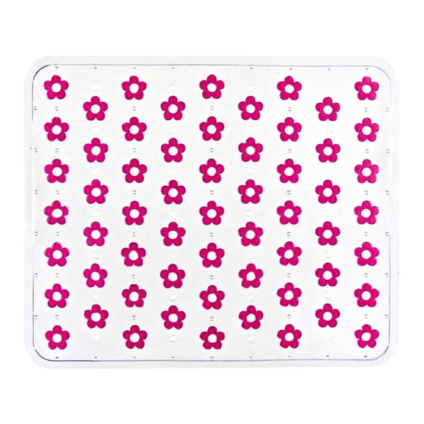 Rožinis "Wenko" kilimėlis į kriauklę "Fleurelle", 32 x 26,5 cm