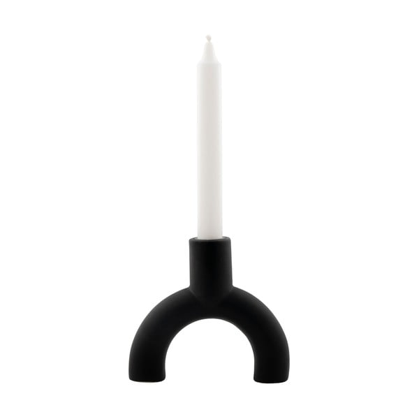 Juodo stiklo žvakidė House Nordic Fondo