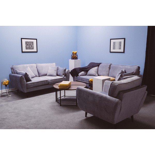 Raudonos spalvos aksominė sofa My Pop Design Auteuil-image-1