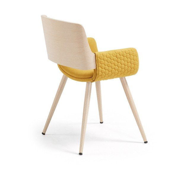 Geltonos spalovs kėdė Kave Home Andre-image-3