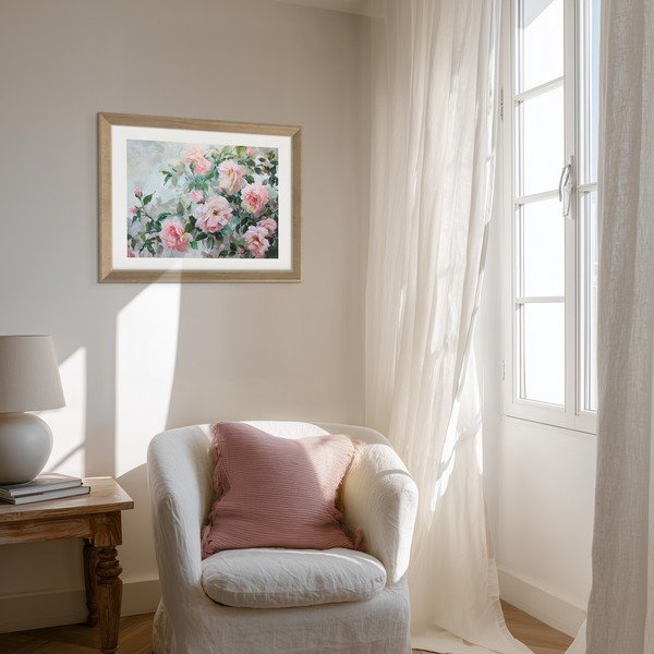 Spausdintas paveikslas su rėmeliu 75x56 cm Blooming Roses – Styler-image-2