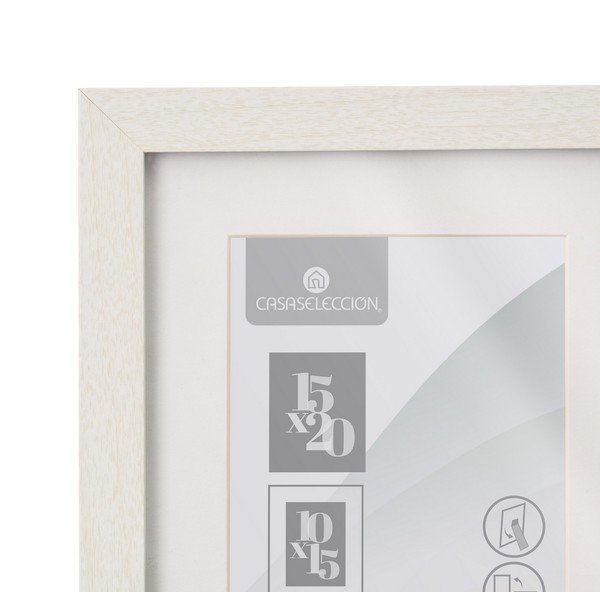 Baltos spalvos pastatomas/pakabinamas rėmas 17,5x22,5 cm Sencillo – Casa Selección-image-3