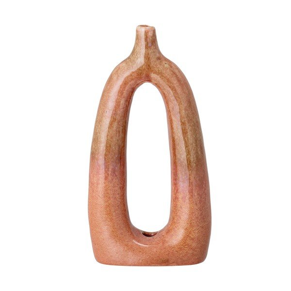 Oranžinė dekoratyvinė molinė vaza Bloomingville Baldrian, aukštis 24,5 cm-image-4