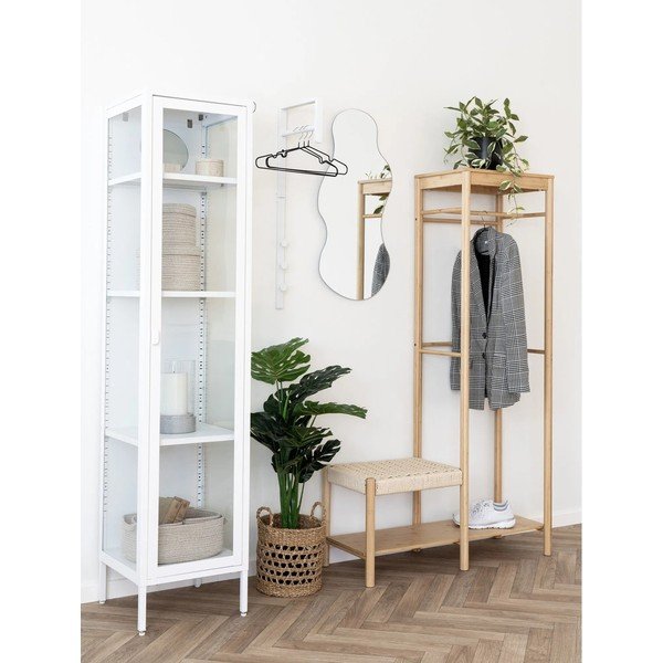 Iš metalo vitrina baltos spalvos 40x180 cm Brisbane – House Nordic-image-4