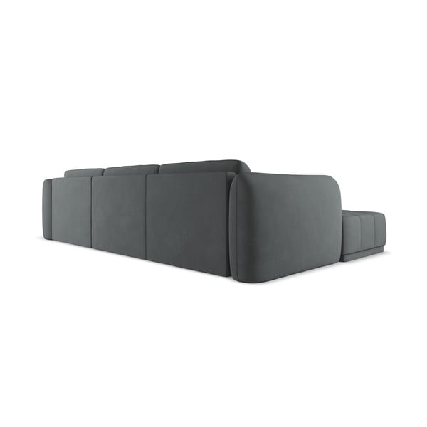 Tamsiai pilkos spalvos kampinė sofa (su kairiuoju kampu) Hoku – Makamii-image-4