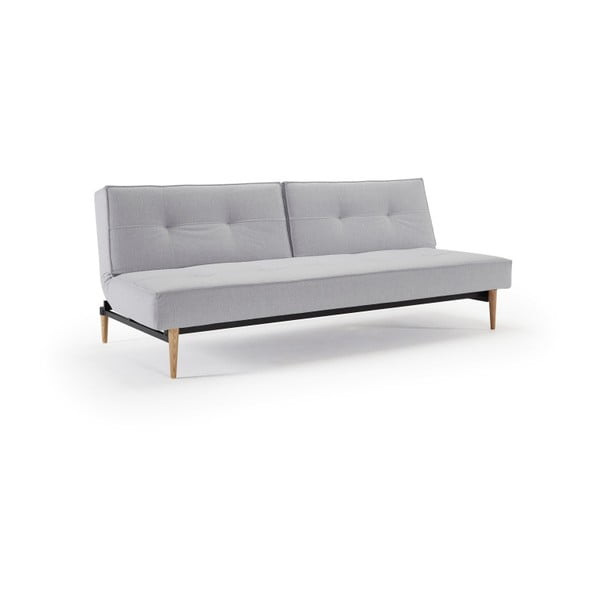 Pilka sofa-lova su mediniu pagrindu Inovacijos Splitback Elegance Light Grey