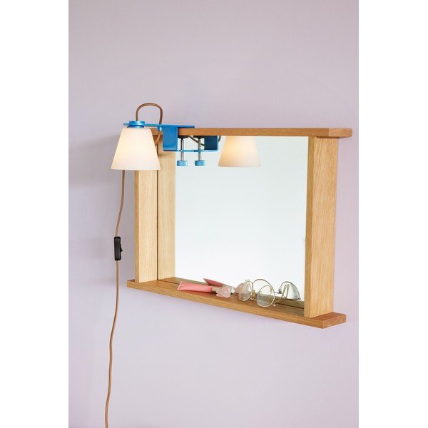 Mėlynos spalvos stalinis šviestuvas (aukštis 23 cm) su stiklo gaubtu Lure – Hübsch-image-3