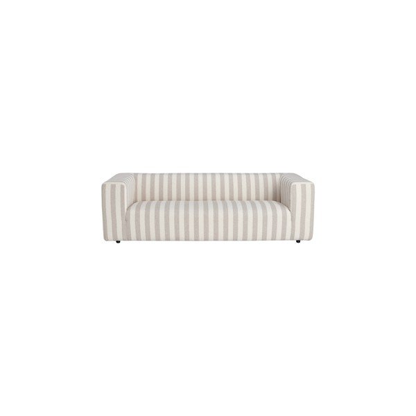 Smėlio spalvos/kreminės spalvos sofa iš šenilinio audinio 220 cm Lisa – Ellos Home-image-2