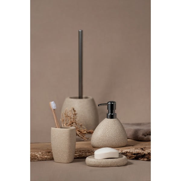 Smėlio spalvos keraminis dantų šepetėlio puodelis Wenko Pion-image-2