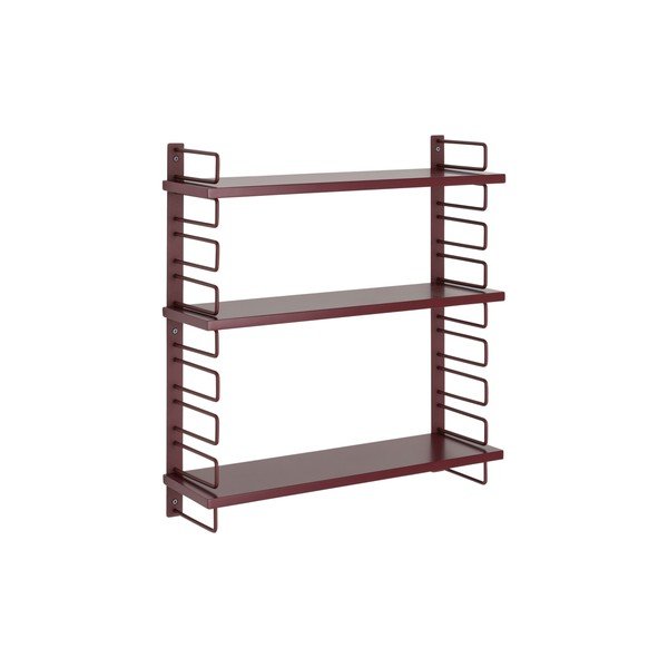 Raudonos spalvos iš metalo kelių aukštų sieninė lentyna 54 cm Iseo – Ellos Home