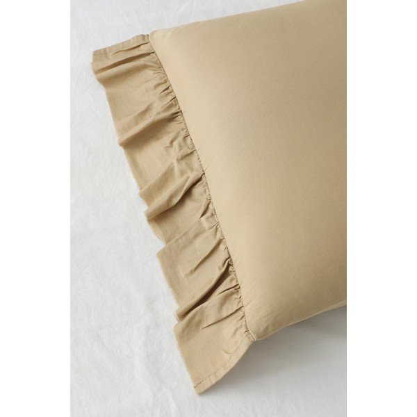 Šviesiai žalios spalvos/khaki spalvos iš satino medvilnės viengulė patalynė 150x210 cm Gloria – Ellos Home-image-4