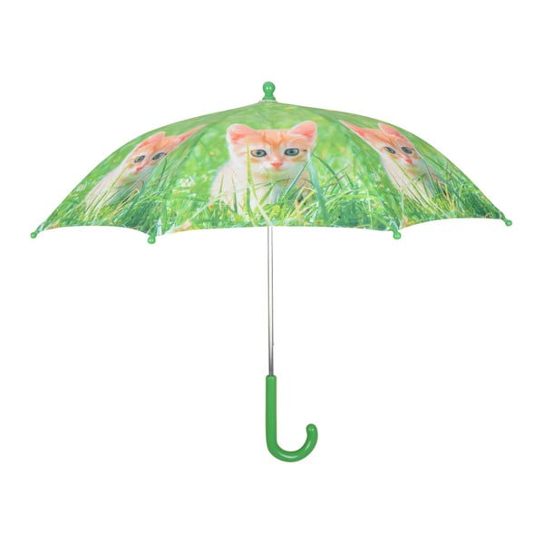 Žalias skėtis su katės spauda Esschert Design Animals