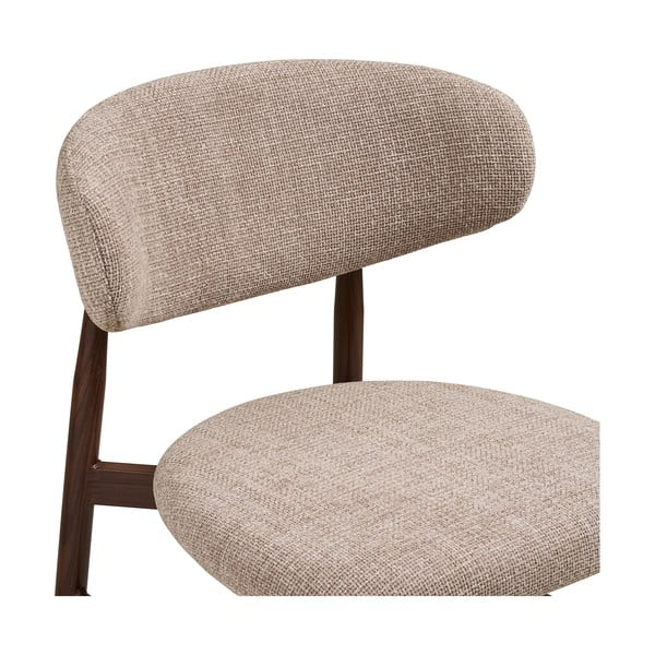 Smėlio spalvos/tamsiai rudos spalvos iš audinio baro taburetė (sėdynės aukštis 65 cm) Levanto – House Nordic-image-2