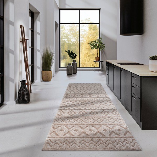Kilimas smėlio spalvos 80x240 cm Carpet Itinerance Beige – Elle Decoration-image-1