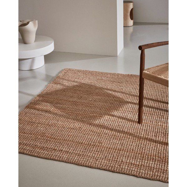Rankų darbo natūralios spalvos iš džiuto kilimas 200x300 cm Madelin – Kave Home-image-1