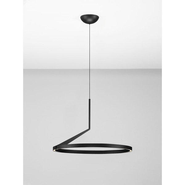 Matinės juodos spalvos iš aliuminio kabantis šviestuvas LED su pritemdymo funkcija ø 60 cm Tilia – Nova Luce-image-4