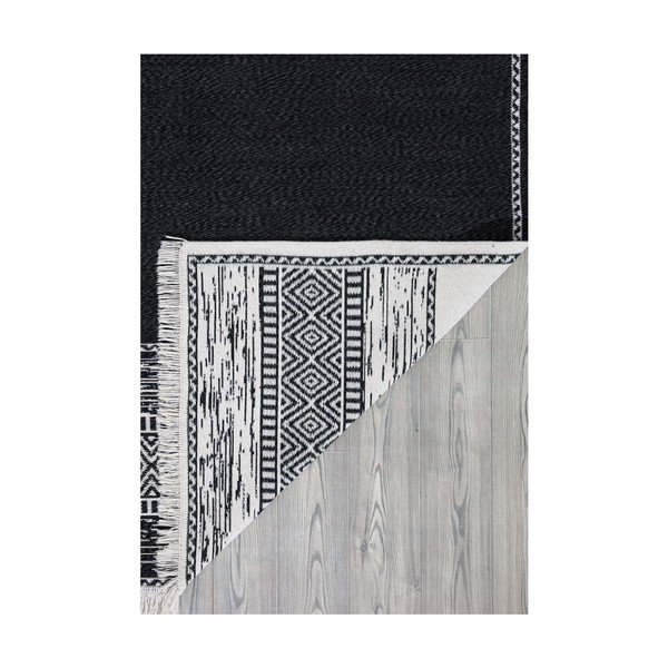 Juodos ir baltos spalvos medvilninis kilimas Oyo home Duo, 120 x 180 cm-image-4