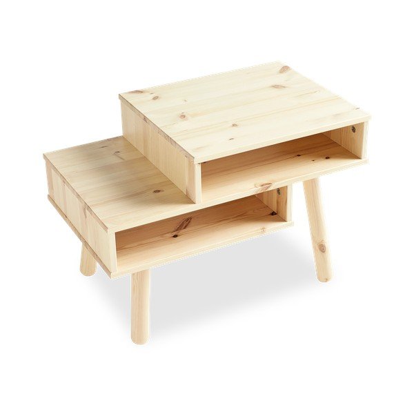Natūralios spalvos pušies medienos kavos staliukas Karup Design Hako-image-3