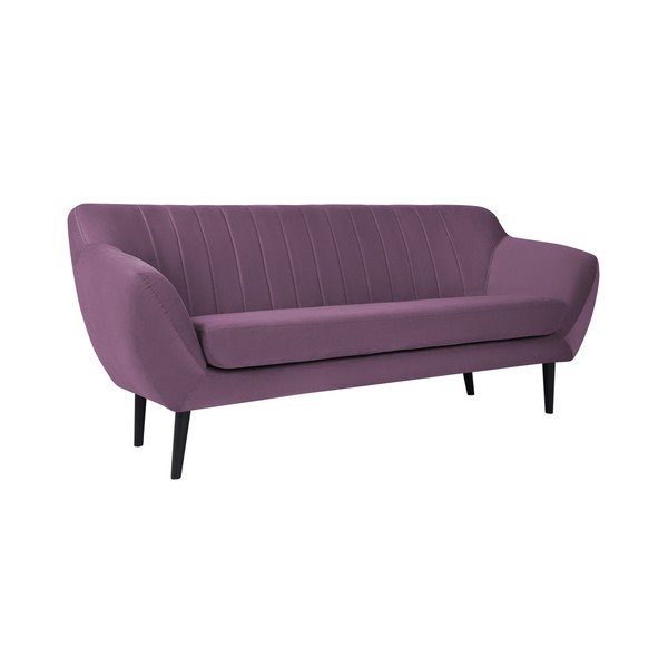 Violetinė dviejų vietų sofa "Mazzini Sofas Toscane", juodos kojos-image-2