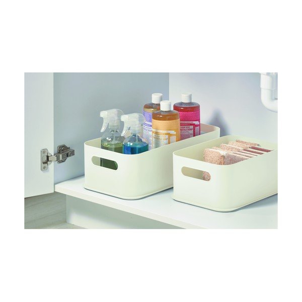 Balta dėžutė su rankenomis iDesign Eco, 21,3 x 43 cm-image-4