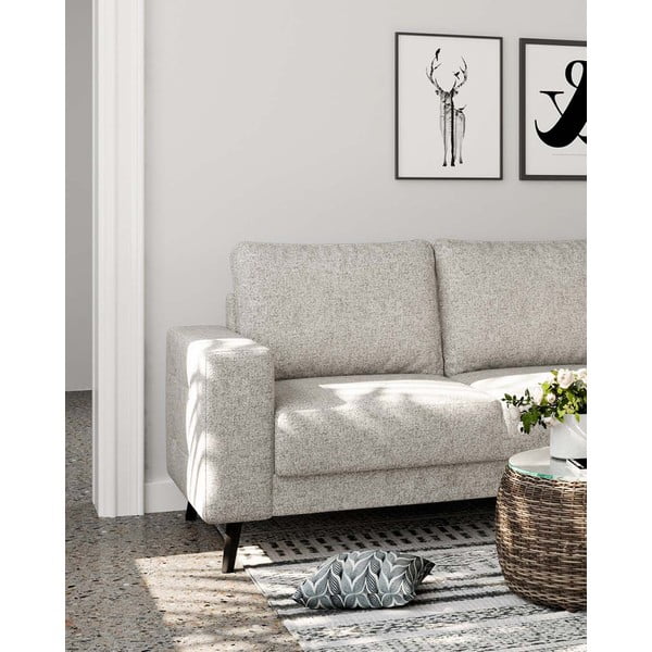 Kampinė sofa kreminės spalvos (su dešiniuoju kampu) Fynn – Ghado-image-1