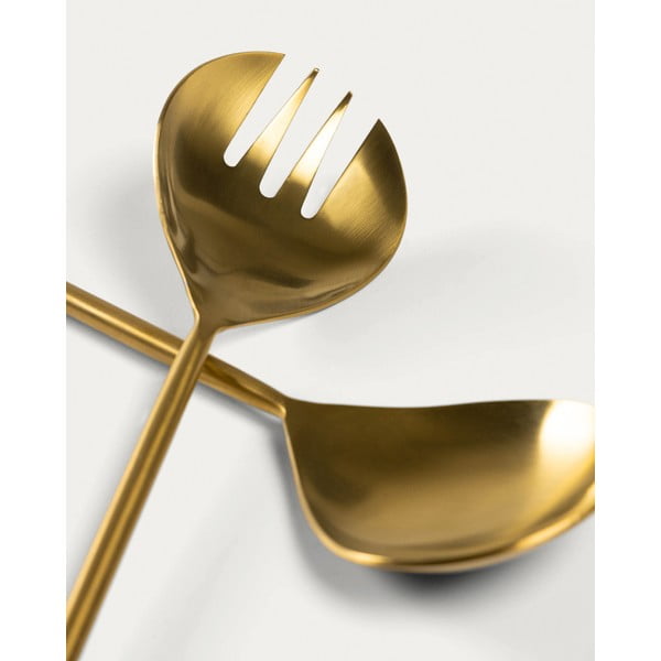 Iš nerūdijančio plieno įrankis salotoms 2 vnt. Lite – Kave Home-image-1