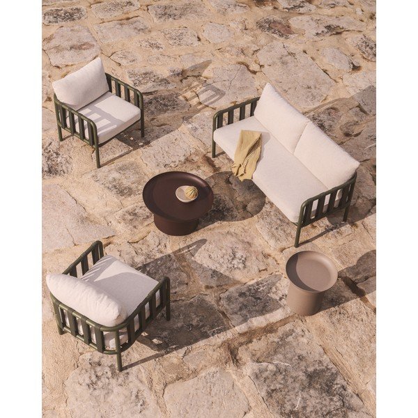 Iš metalo apvalios formos sodo šoninis staliukas ø 45 cm Arcola – Kave Home-image-3