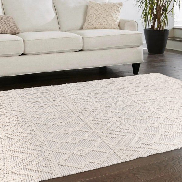 Iš vilnos kilimas šviesiai pilkos spalvos 200x290 cm Asra – Asiatic Carpets-image-1