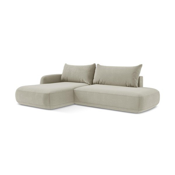 Smėlio spalvos sulankstoma kampinė sofa (su kairiuoju kampu/su gultu) Hale – Makamii-image-3