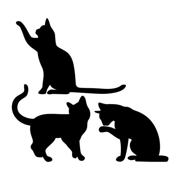 3 lipdukų rinkinys "Ambiance Three Funny Cats-image-2