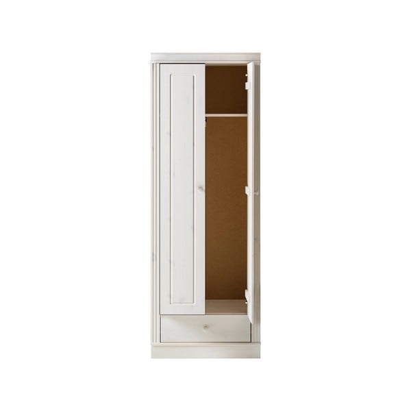Iš pušies masyvo drabužių spinta baltos spalvos 65x180 cm Anita – Støraa-image-2