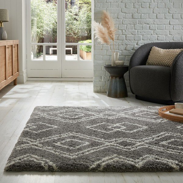 Kilimas pilkos spalvos 200x290 cm Atlas Berber – Flair Rugs-image-1