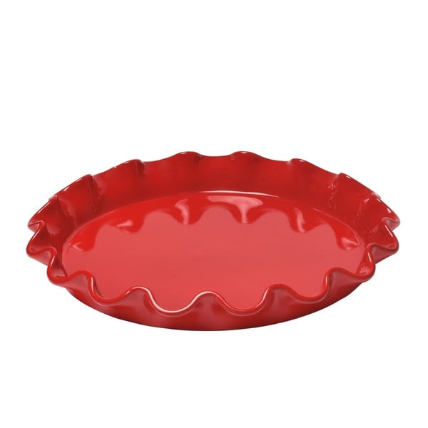 Raudona žema pyrago forma "Emile Henry", ⌀ 33 cm