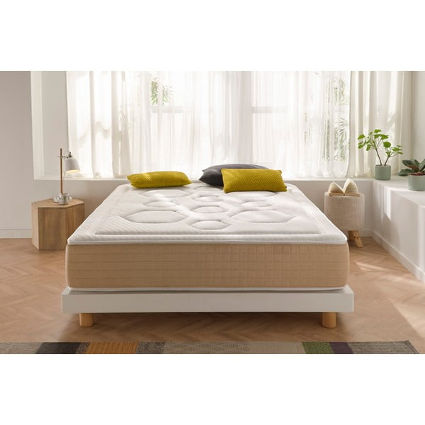 Kietas/vidutinio kietumo apverčiamas/su termo regulacija čiužinys su spyruoklėmis 120x200 cm  Hexaflex Bagged Springs Gel  – Moonia-image-1