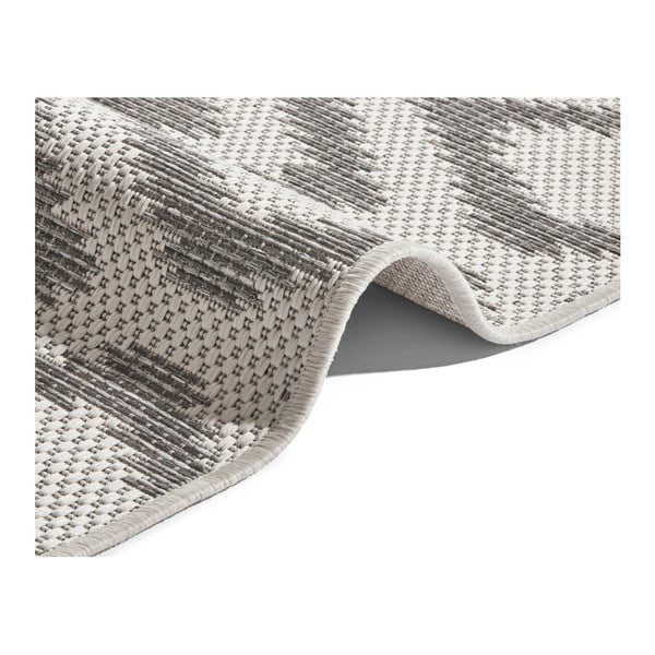 Pilkos ir kreminės spalvos lauko kilimas NORTHRUGS Isle, 70 x 200 cm-image-3