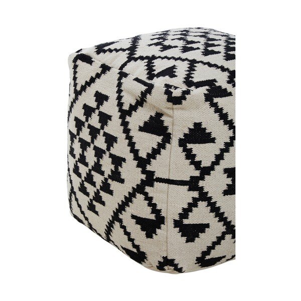 Juodos ir baltos spalvos pufas Cefena – Premier Housewares-image-2